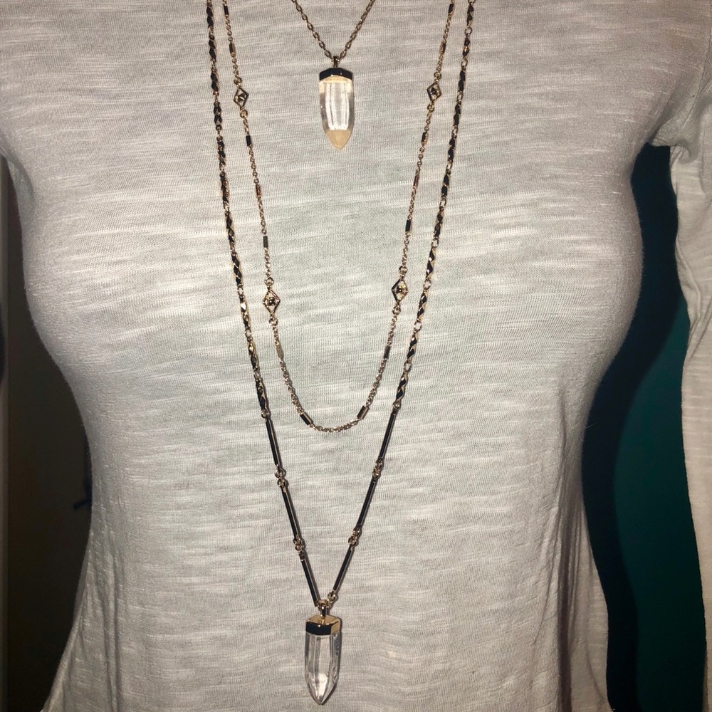 Stella & Dot Gold Triple Strand Necklace